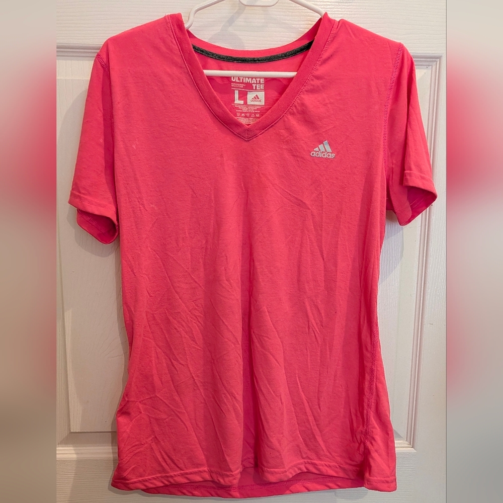 Adidas Coral V-Neck Tee